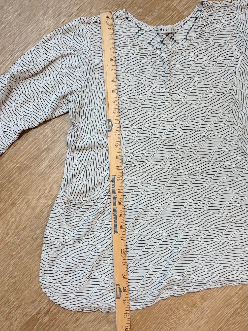 Habitat Black & White Wave-Pattern Tunic